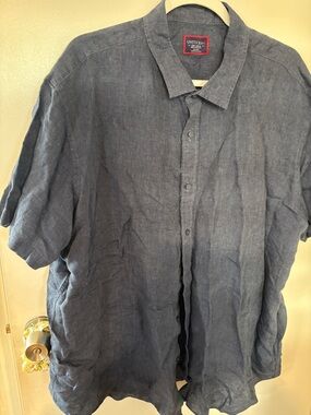 UNTUCKit Men's Slate Blue Linen Button-Down Shirt